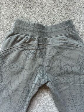 Lululemon Cracked-Print Olive Jogger